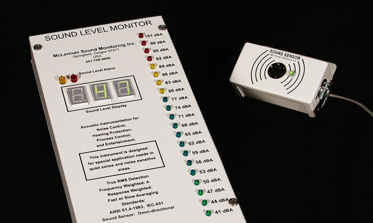 Products. DB Meter. McLennan Sound Monitoring, LLC. The best industrial sound level monitors.